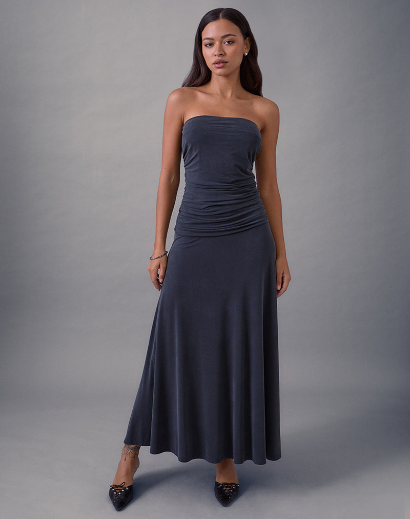 Image of Darmi Maxi Dress in Cupro Granite