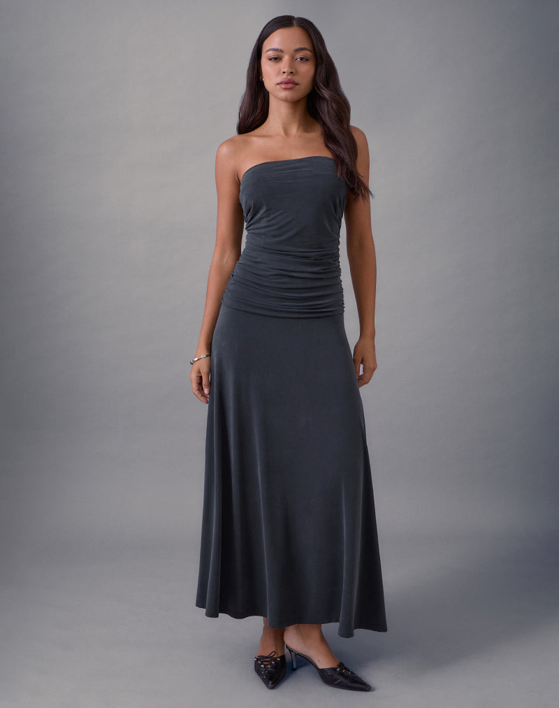 Image of Darmi Maxi Dress in Cupro Granite