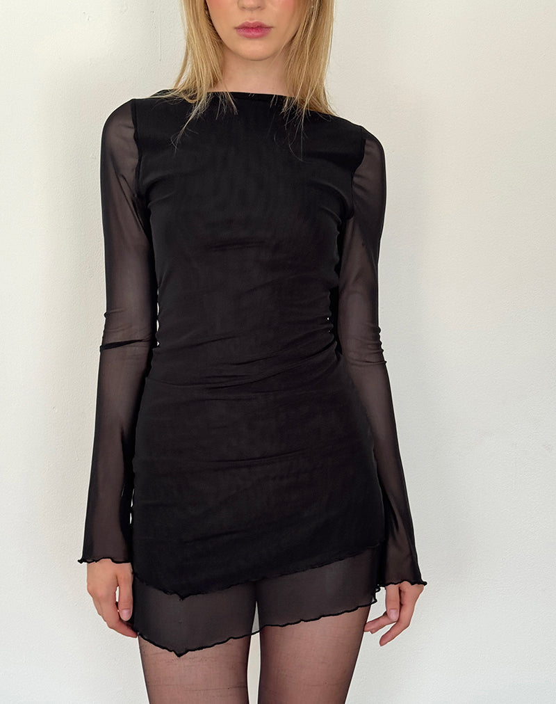 Image of Dazn Backless Mini Dress in Black