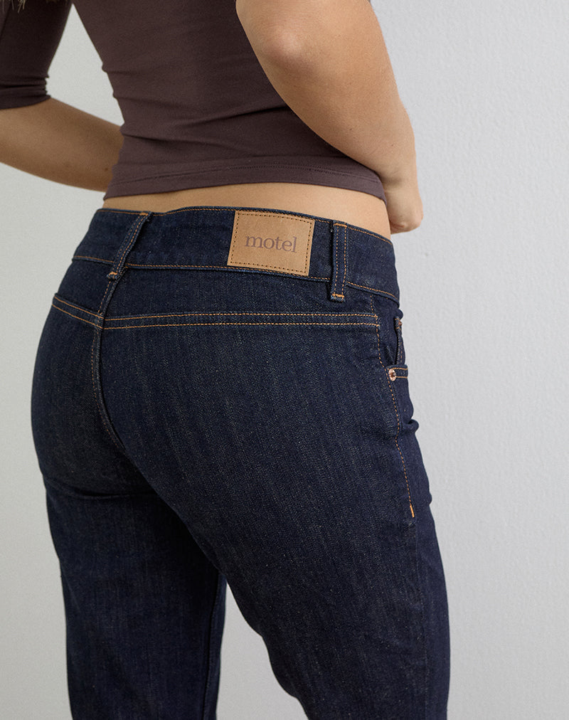 Image of Denim Capri Jean in Indigo