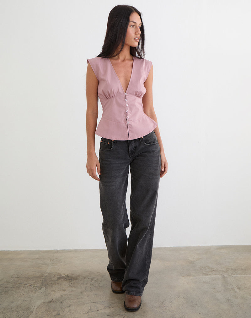 Image of Devlon Blouse in Dusty Rose