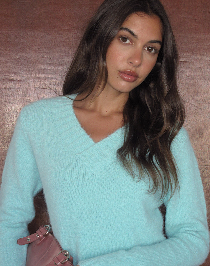 Image of Dinesa Jumper in Knit Blue Tint