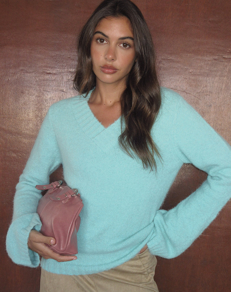 Image of Dinesa Jumper in Knit Blue Tint