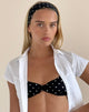 Image of Headband in Polka Black