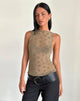 Image of Dudley Vest Top in Daisy Flock Light Brown