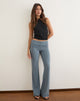 Image of Jacita Low Rise Flared Trousers in Cupro Dark Teal