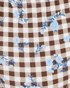 Floral Gingham Brown