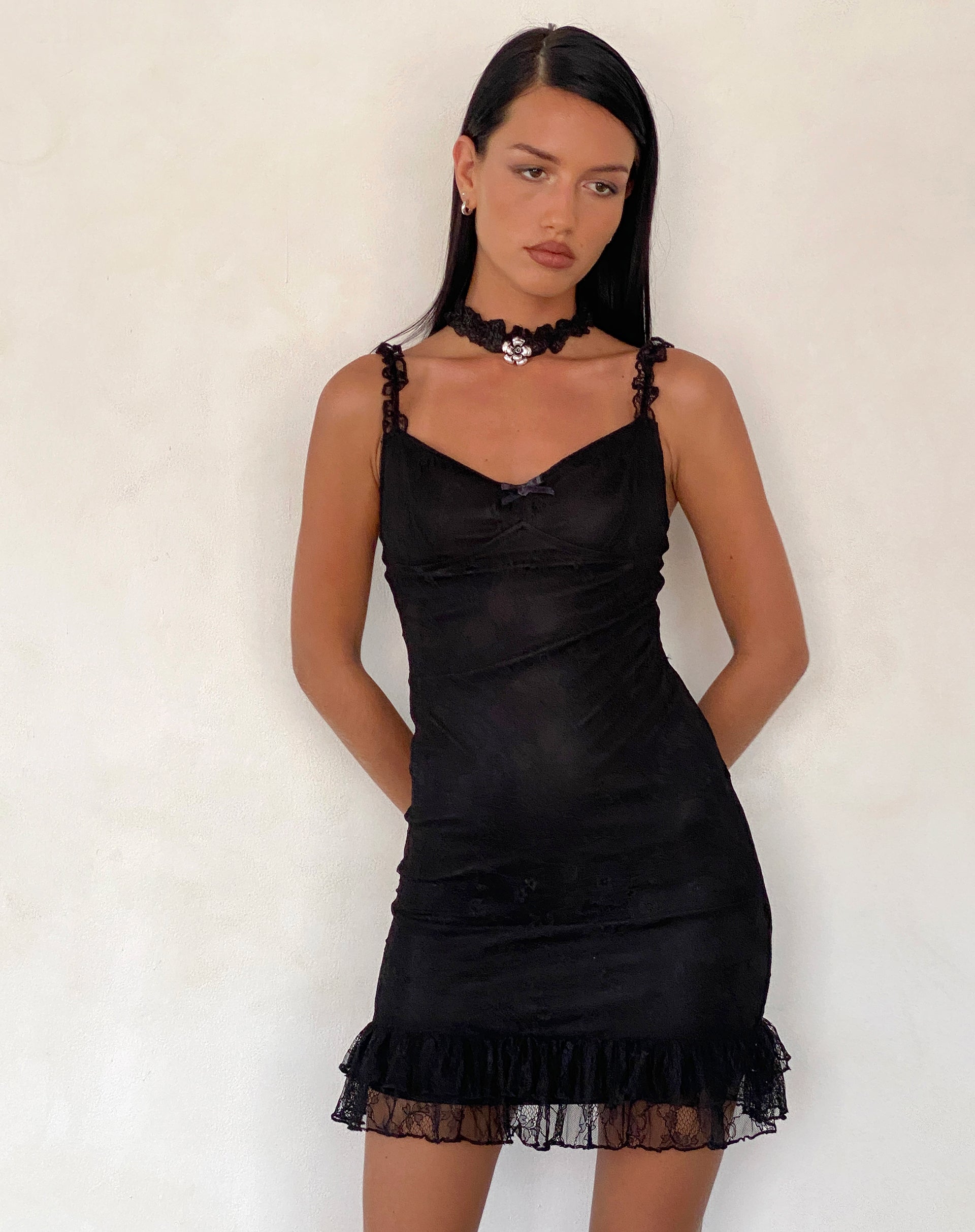 A black lace dress best sale