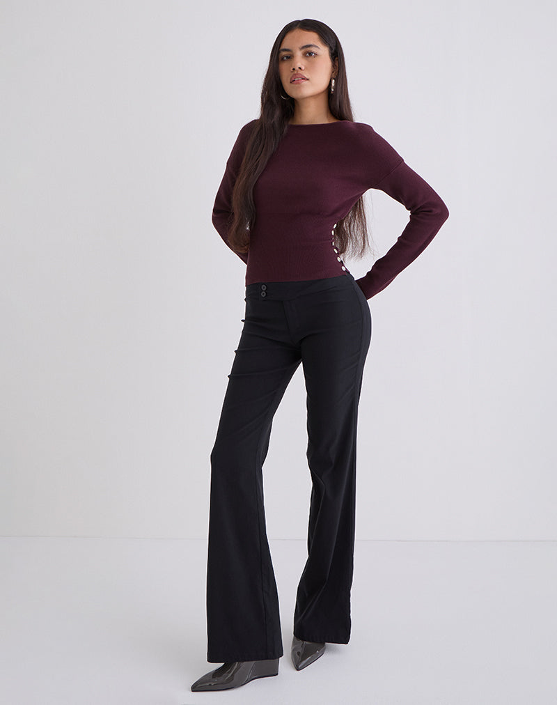Image of Elira Top in Knit Plum