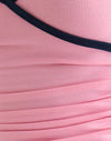 Ballet Pink with Navy Binding