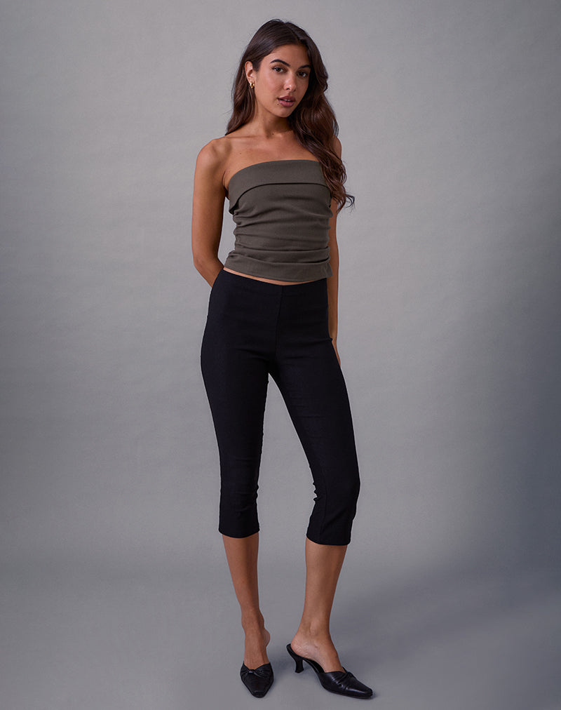 Image of Elzi Corset Top in Tailoring Dark Olive