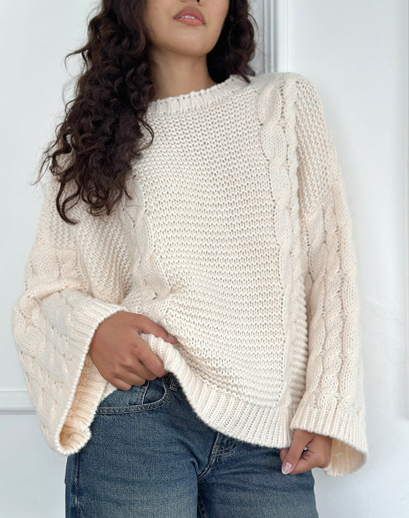 Image of Emarti Jumper in Luxe Chunky Knit Ivory