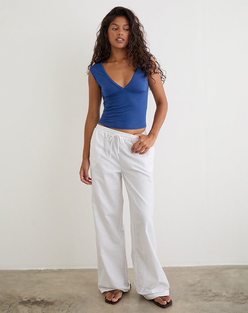 Image of Wasic Wide Leg Trouser in White