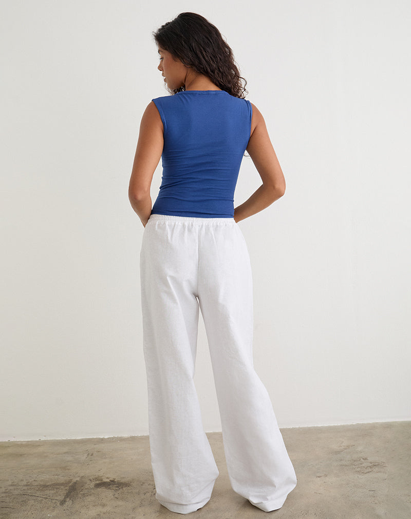 Image of Wasic Wide Leg Trouser in White