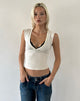 Image of Emberly Plunge Top in Tofu