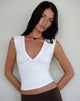 Image of Emberly Plunge Top in White