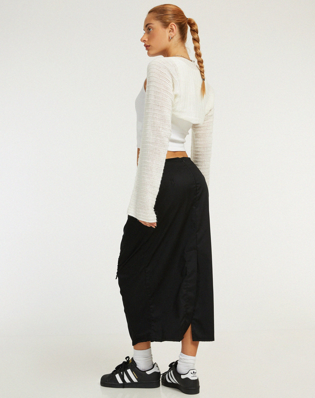 Enore Midi Skirt in Black