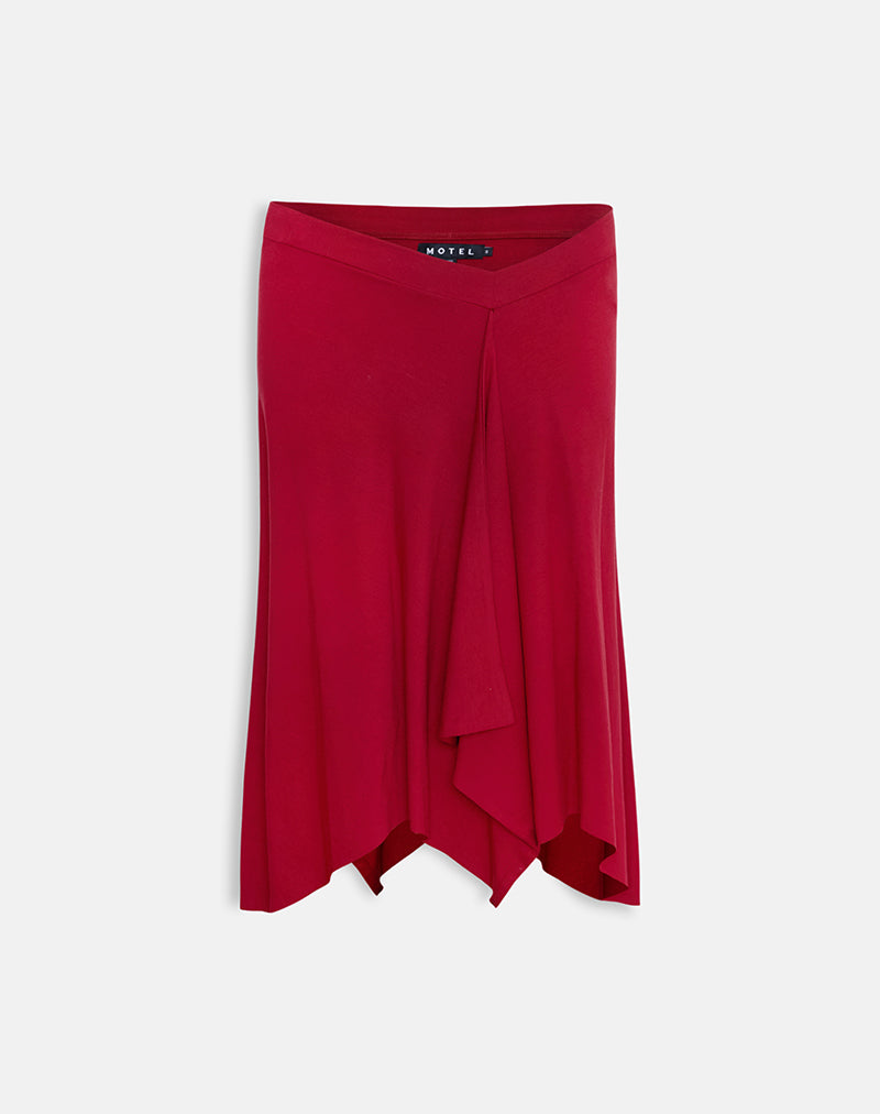 Image of Esmeray Midi Skirt in Adrenaline Red