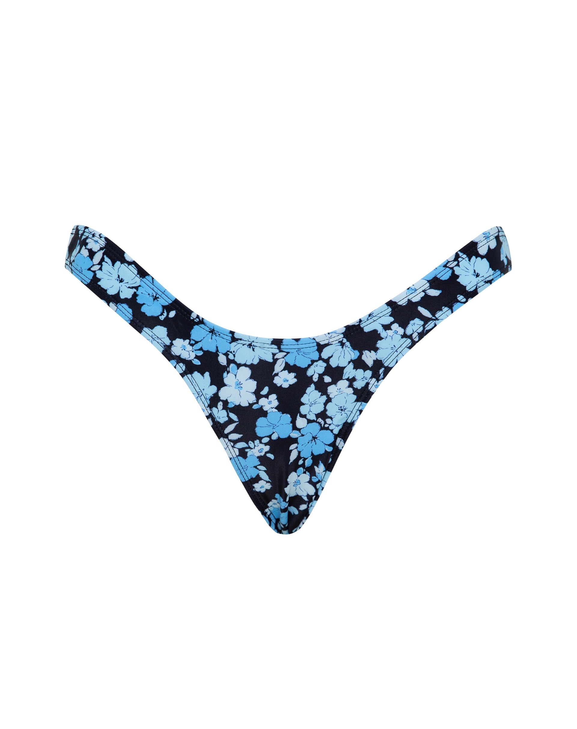 Image of Farida Bikini Bottom in Pastel Blue Floral