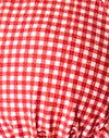 Red Gingham with Picot Trim