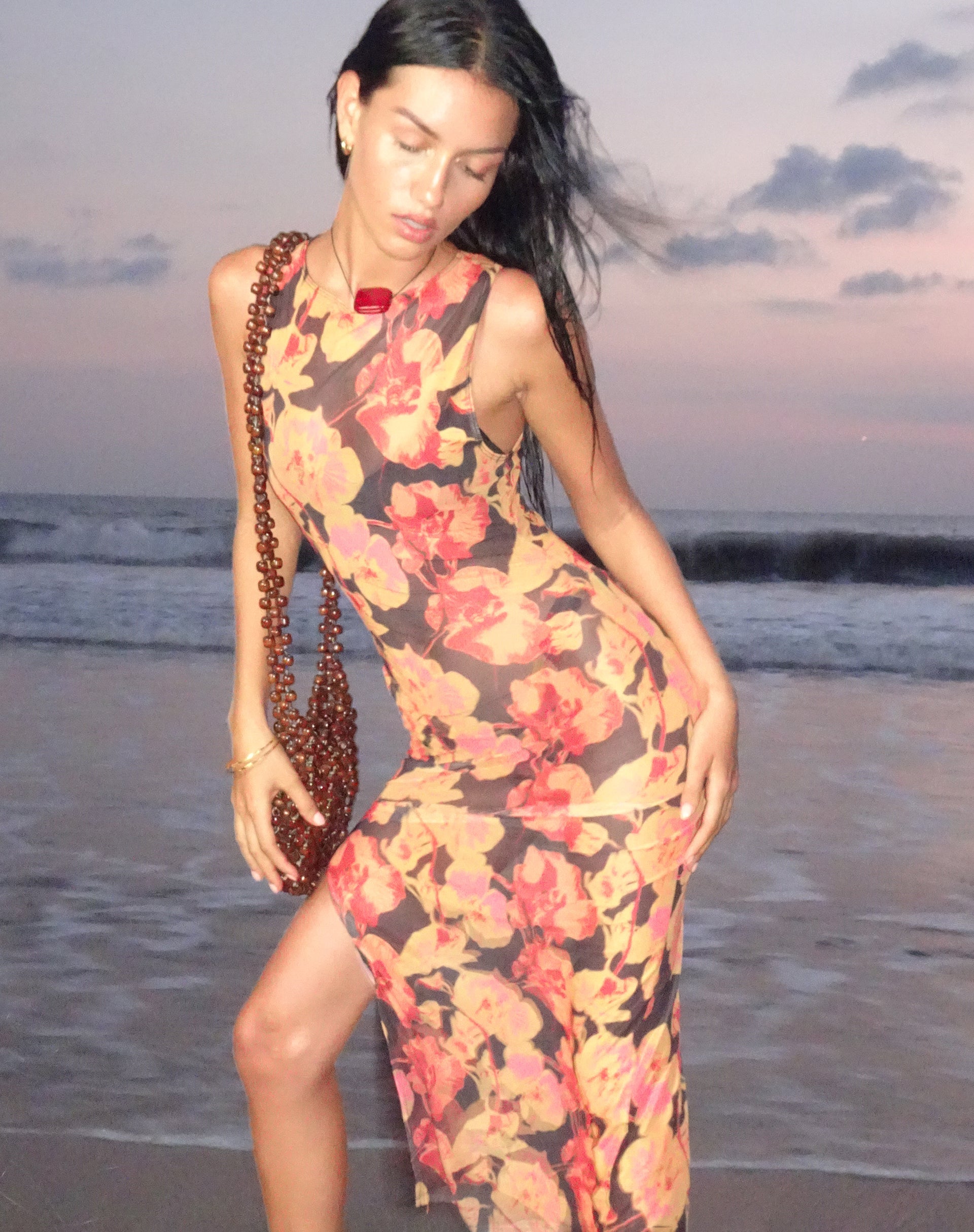 Image of Farsha Maxi Dress in Orchid Sunset