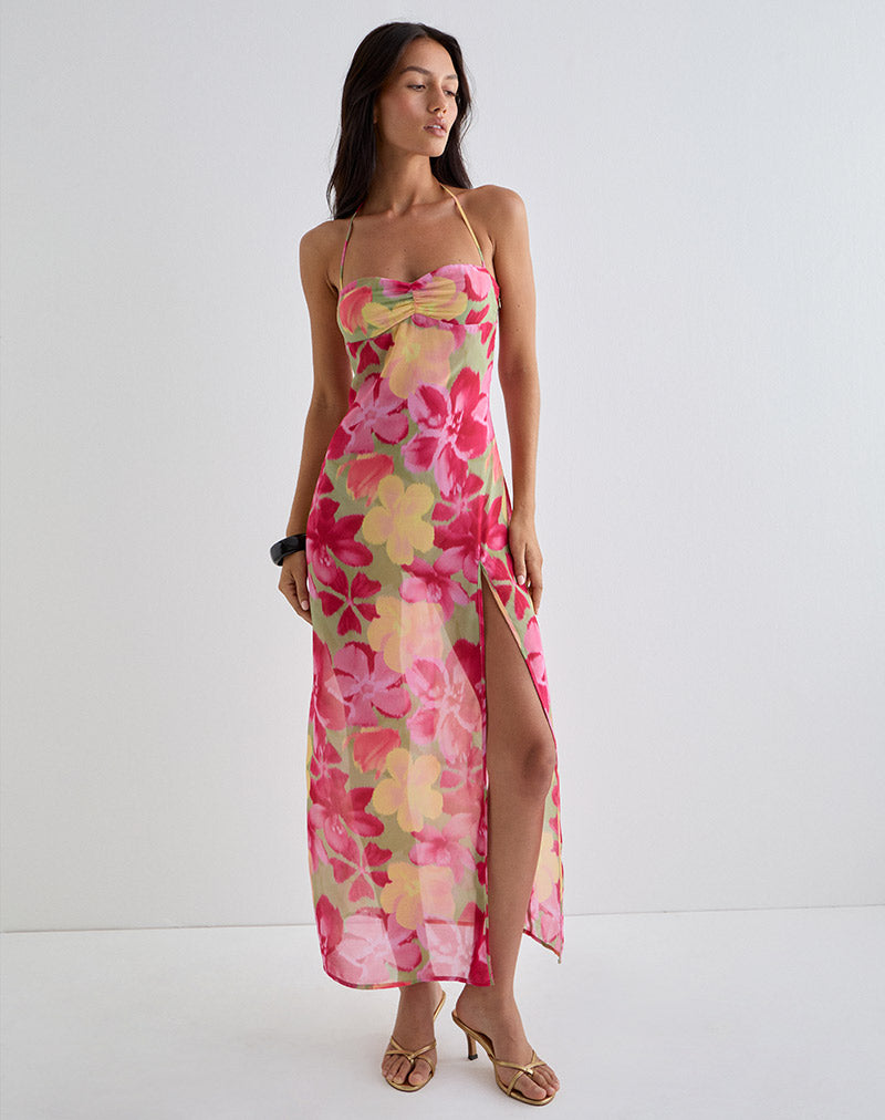 Image of Fasha Maxi Dress in Bold Multi Colour Floral