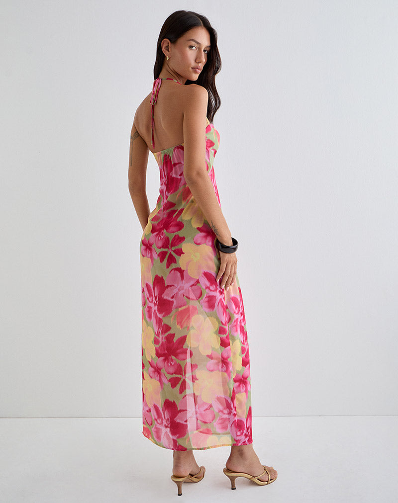 Image of Fasha Maxi Dress in Bold Multi Colour Floral