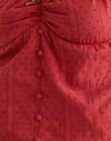  Cotton Dobby Red