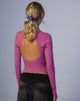 Image of Gelbon Open Back Long Sleeve Top in Cashmere Pink