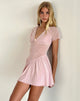 Image of Geni Mini Dress in Mesh Baby Pink