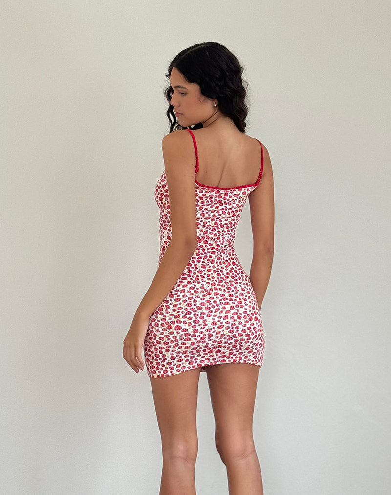 Gracias Mini Dress in Strawberry 2023 Print