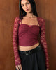 Image of Hali Lace Cami Top in Maroon