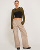 Image of Hanita Bolero Top in Olive Green