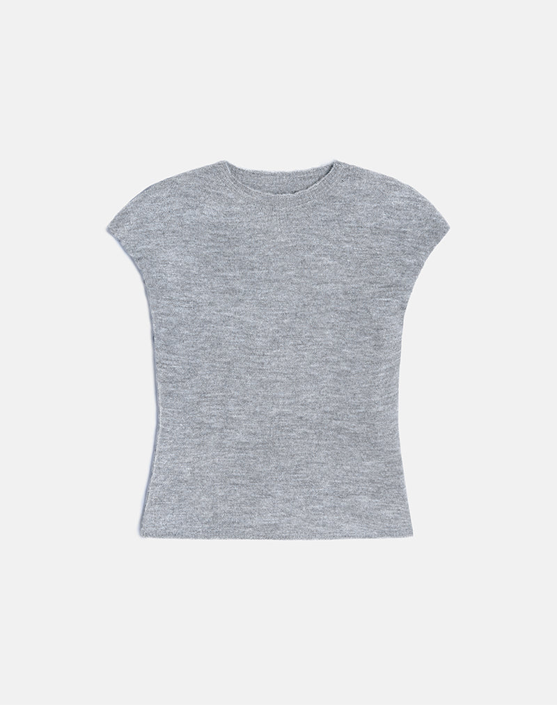 Image of Hanuva Top in Knit Grey