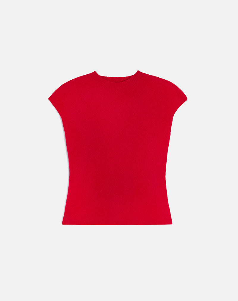 Image of Hanuva Top in Knit Red