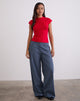 Image of Hanuva Top in Knit Red