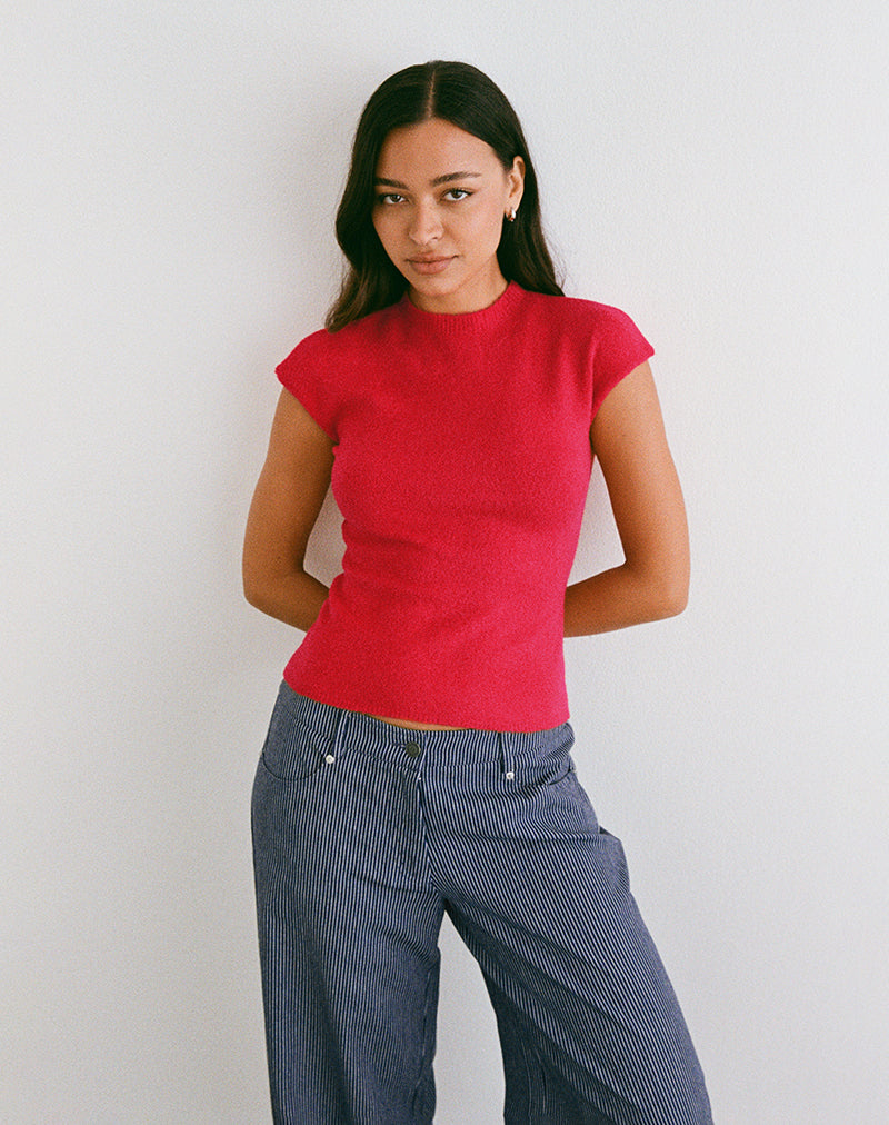 Image of Hanuva Top in Knit Red