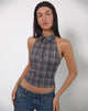 Image of Harlo Collared Top in Check Tailoring Grey