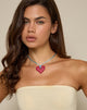 Image of Heart Necklace in Resin Red