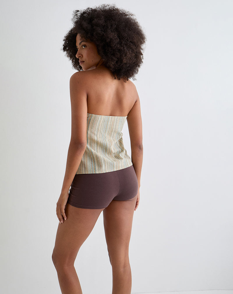 Image of Hisana Bandeau Top in Stripe Yellow