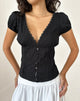 Image of Ilias Corset Top in Poplin Black