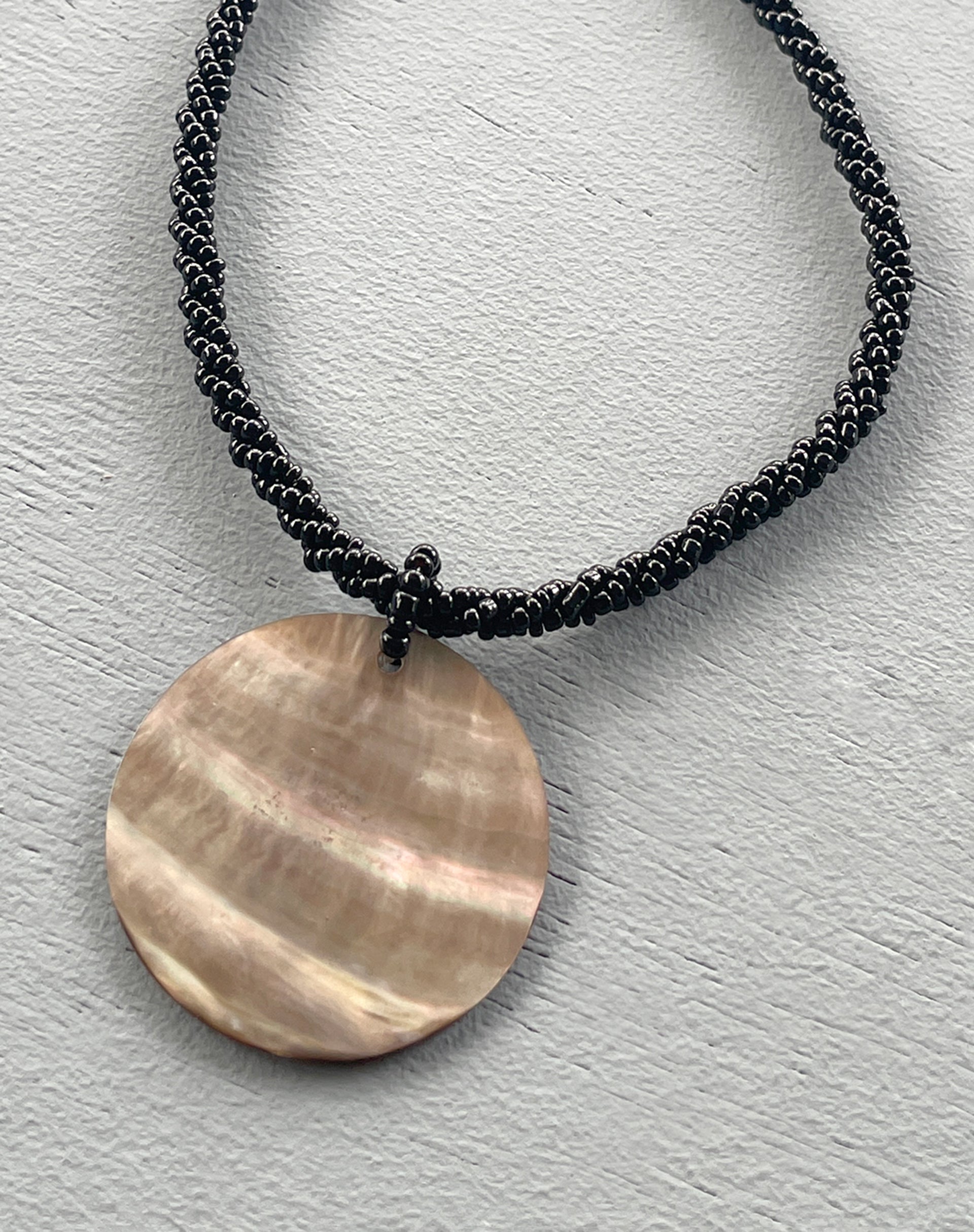 image of Talola Necklace with Round Shell Pendant