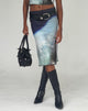 Image of Rujha Midi Skirt in Abstract Landscape Collage