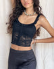 image of Laru Corset Top in Lace Black