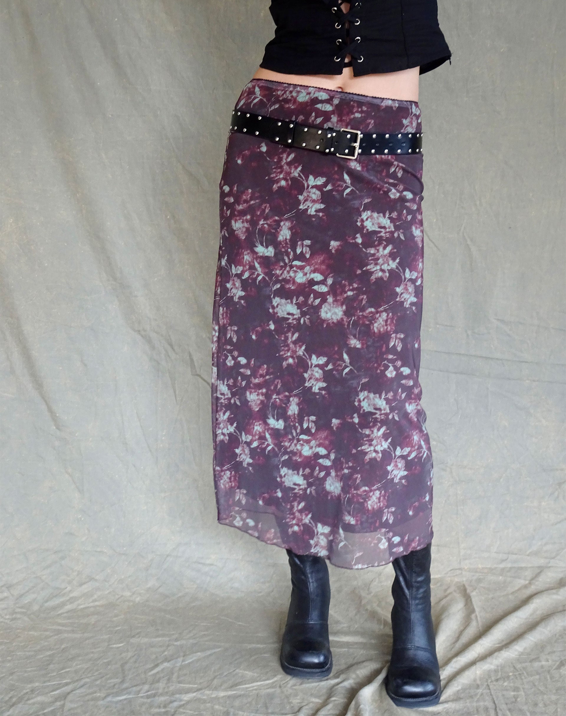 image of Lassie Maxi Skirt in Botanical Floral Brown