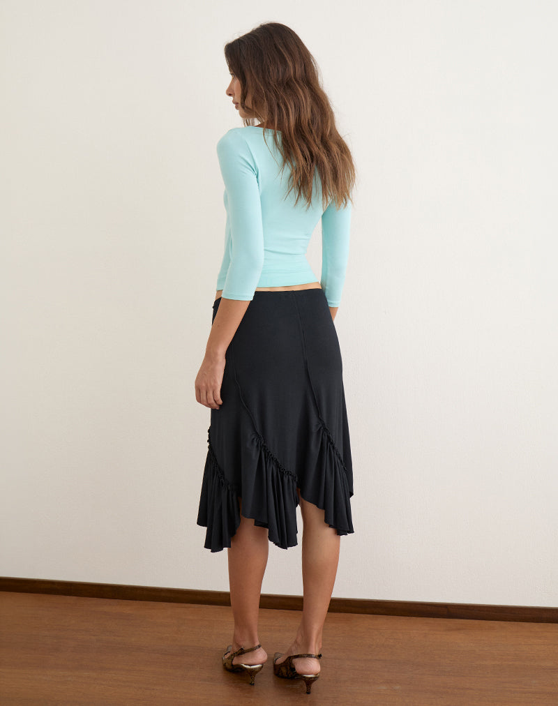 Image of Sumiatun Midi Skirt in Black
