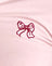 Girlie Pink with Red Bow Emb