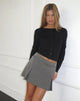 Image of Isti Pleated Belted Mini Skirt in Charcoal