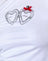 Me Always Motif in White with Bow