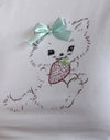White with Strawberry Cat Print